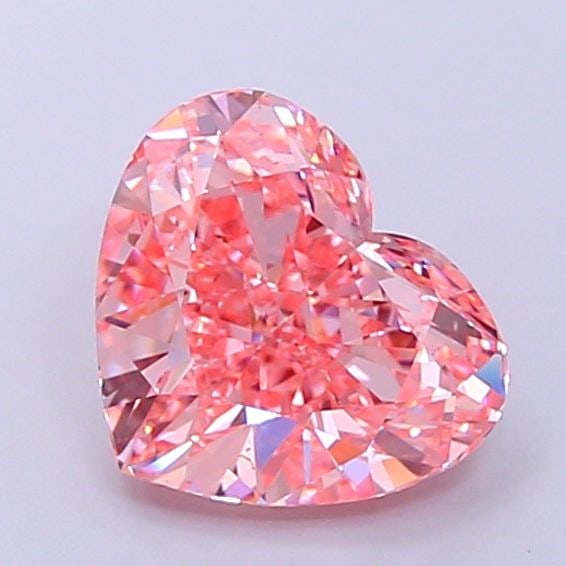 Loose Diamond - HEART 3.01ct Fancy Vivid Pink VS1: Loose Diamond - HEART 3.01ct Fancy Vivid Pink VS1 Source: This is a real non-mined Diamond that has been grown in a lab Shape: HEART Carats: 3.01 Color: Fancy Vivid Pink Certification: IGI Video: