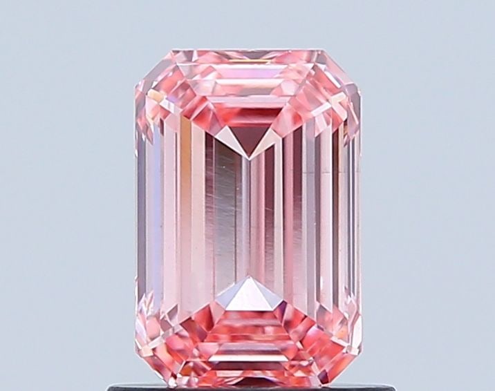 Loose Diamond - EMERALD 1.04ct Fancy Intense Pink VS1: Loose Diamond - EMERALD 1.04ct Fancy Intense Pink VS1 Source: This is a real non-mined Diamond that has been grown in a lab Shape: EMERALD Carats: 1.04 Color: Fancy Intense Pink Certification: IGI Vid