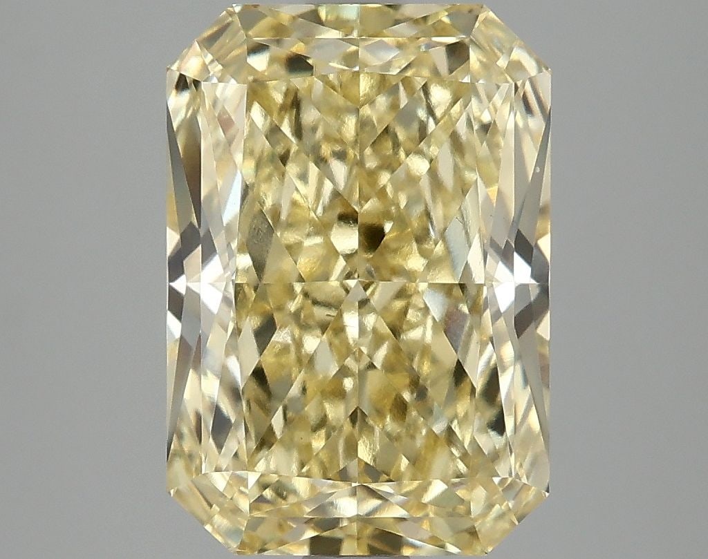 Loose Diamond - RADIANT 4.1ct Fancy Vivid Yellow VS2: Loose Diamond - RADIANT 4.1ct Fancy Vivid Yellow VS2 Source: This is a real non-mined Diamond that has been grown in a lab Shape: RADIANT Carats: 4.1 Color: Fancy Vivid Yellow Certification: IGI Video