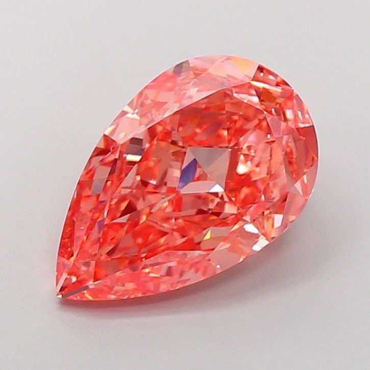 Loose Diamond - PEAR 6.79ct Fancy Vivid Pink Orange VS1: Loose Diamond - PEAR 6.79ct Fancy Vivid Pink Orange VS1 Source: This is a real non-mined Diamond that has been grown in a lab Shape: PEAR Carats: 6.79 Color: Fancy Vivid Pink Orange Certification: IGI