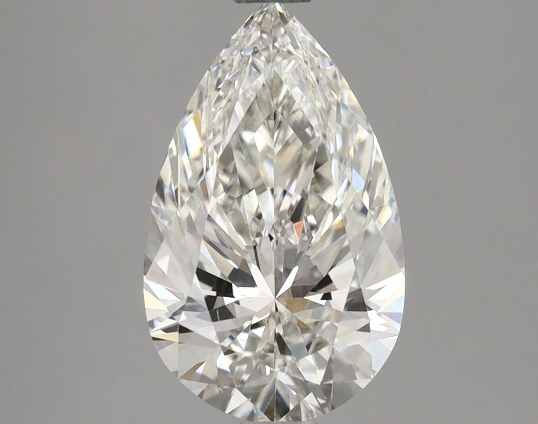 Loose Diamond - PEAR 2.5ct G VS1: Loose Diamond - PEAR 2.5ct G VS1 Source: This is a real non-mined Diamond that has been grown in a lab Shape: PEAR Carats: 2.5 Color: G Clarity: VS1 Certification: IGI Video: