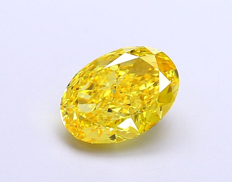 Loose Diamond - OVAL 1.66ct Fancy Vivid Yellow VVS1: Loose Diamond - OVAL 1.66ct Fancy Vivid Yellow VVS1 Source: This is a real non-mined Diamond that has been grown in a lab Shape: OVAL Carats: 1.66 Color: Fancy Vivid Yellow Certification: IGI Video: