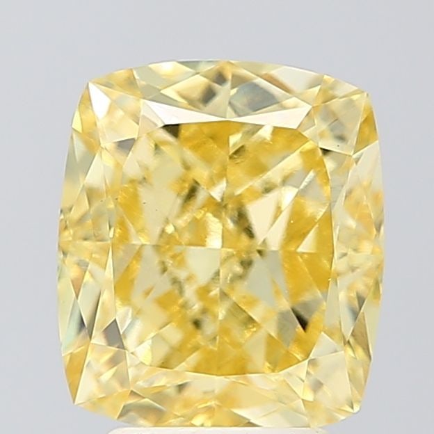 Loose Diamond - CUSHION MODIFIED 4.36ct Fancy Vivid Yellow VS1: Loose Diamond - CUSHION MODIFIED 4.36ct Fancy Vivid Yellow VS1 Source: This is a real non-mined Diamond that has been grown in a lab Shape: CUSHION MODIFIED Carats: 4.36 Color: Fancy Vivid Yellow Cert