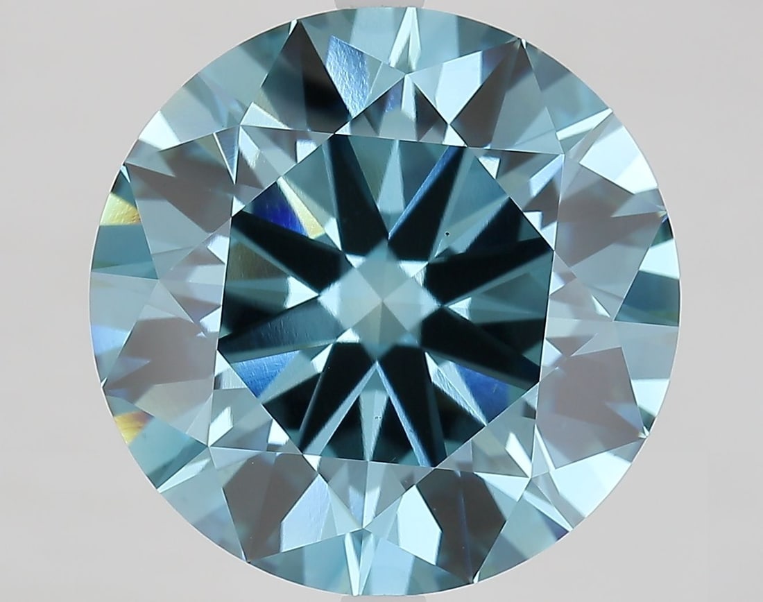 Loose Diamond - ROUND 11.03ct Fancy Vivid Blue VS1: Loose Diamond - ROUND 11.03ct Fancy Vivid Blue VS1 Source: This is a real non-mined Diamond that has been grown in a lab Shape: ROUND Carats: 11.03 Color: Fancy Vivid Blue Certification: IGI Video: