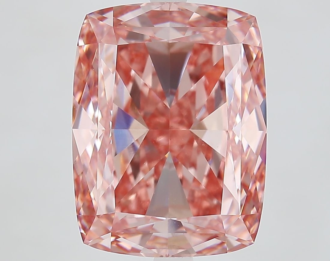 Loose Diamond - CUSHION MODIFIED 10.1ct Fancy Vivid Pink VS1: Loose Diamond - CUSHION MODIFIED 10.1ct Fancy Vivid Pink VS1 Source: This is a real non-mined Diamond that has been grown in a lab Shape: CUSHION MODIFIED Carats: 10.1 Color: Fancy Vivid Pink Certific