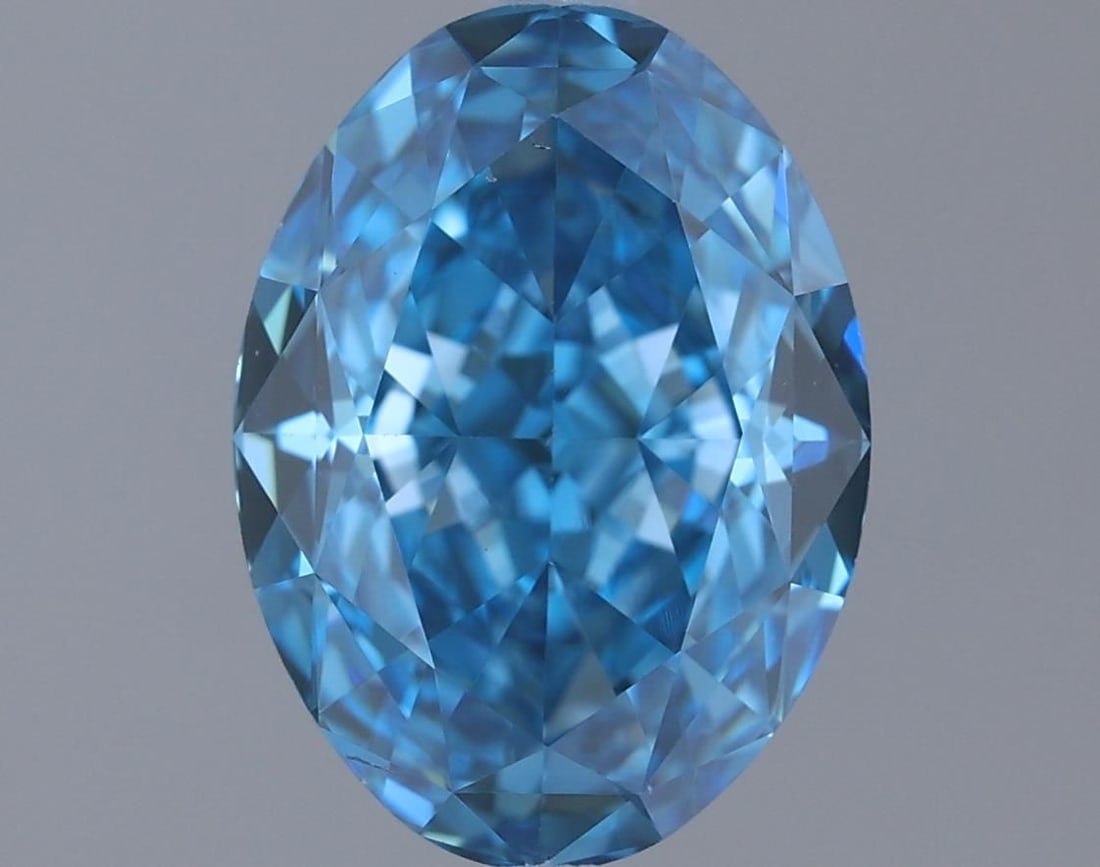 Loose Diamond - OVAL 1.31ct Fancy Vivid Blue VS1: Loose Diamond - OVAL 1.31ct Fancy Vivid Blue VS1 Source: This is a real non-mined Diamond that has been grown in a lab Shape: OVAL Carats: 1.31 Color: Fancy Vivid Blue Certification: IGI Video: