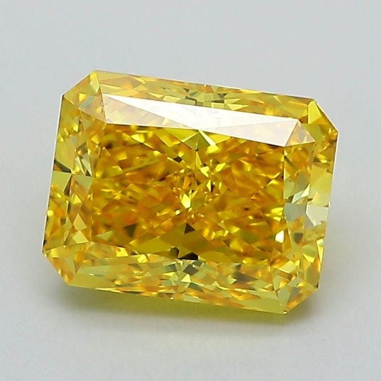 Loose Diamond - RADIANT 2.18ct Fancy Vivid Yellow VVS2: Loose Diamond - RADIANT 2.18ct Fancy Vivid Yellow VVS2 Source: This is a real non-mined Diamond that has been grown in a lab Shape: RADIANT Carats: 2.18 Color: Fancy Vivid Yellow Certification: IGI Vi