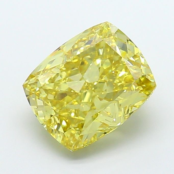 Loose Diamond - CUSHION MODIFIED 6.18ct Fancy Intense Yellow VVS2: Loose Diamond - CUSHION MODIFIED 6.18ct Fancy Intense Yellow VVS2 Source: This is a real non-mined Diamond that has been grown in a lab Shape: CUSHION MODIFIED Carats: 6.18 Color: Fancy Intense Yellow