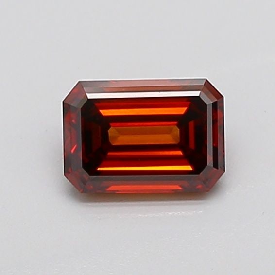 Loose Diamond - EMERALD 0.96ct Fancy Deep Orange VVS2: Loose Diamond - EMERALD 0.96ct Fancy Deep Orange VVS2 Source: This is a real non-mined Diamond that has been grown in a lab Shape: EMERALD Carats: 0.96 Color: Fancy Deep Orange Certification: IGI Addi