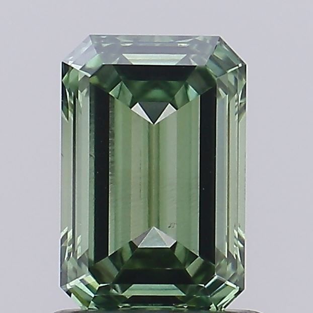 Loose Diamond - EMERALD 0.94ct Fancy Vivid Green VS1: Loose Diamond - EMERALD 0.94ct Fancy Vivid Green VS1 Source: This is a real non-mined Diamond that has been grown in a lab Shape: EMERALD Carats: 0.94 Color: Fancy Vivid Green Certification: IGI Video
