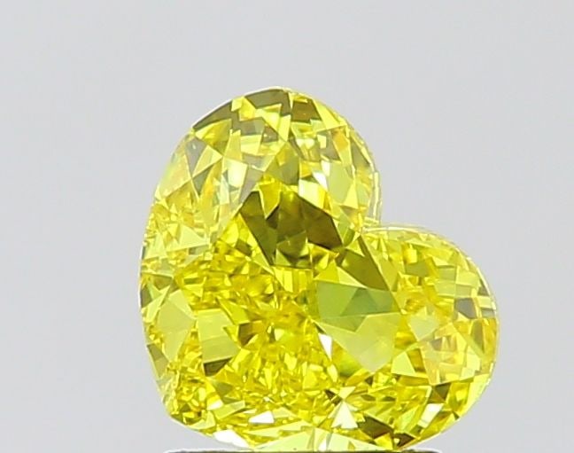 Loose Diamond - HEART 2.0ct Fancy Vivid Yellow VVS2: Loose Diamond - HEART 2.0ct Fancy Vivid Yellow VVS2 Source: This is a real non-mined Diamond that has been grown in a lab Shape: HEART Carats: 2.0 Color: Fancy Vivid Yellow Certification: IGI Video: