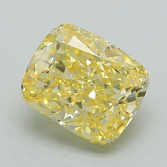Loose Diamond - CUSHION MODIFIED 1.42ct Fancy Vivid Yellow VS1: Loose Diamond - CUSHION MODIFIED 1.42ct Fancy Vivid Yellow VS1 Source: This is a real non-mined Diamond that has been grown in a lab Shape: CUSHION MODIFIED Carats: 1.42 Color: Fancy Vivid Yellow Cert