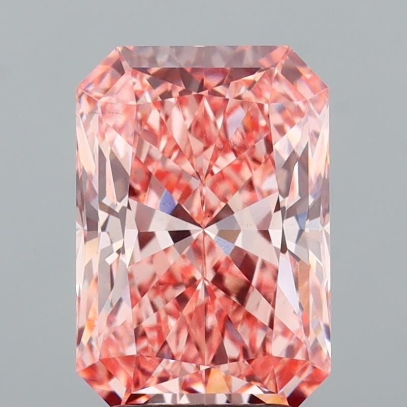Loose Diamond - RADIANT 3.03ct Fancy Intense Pink VS1: Loose Diamond - RADIANT 3.03ct Fancy Intense Pink VS1 Source: This is a real non-mined Diamond that has been grown in a lab Shape: RADIANT Carats: 3.03 Color: Fancy Intense Pink Certification: IGI Vid