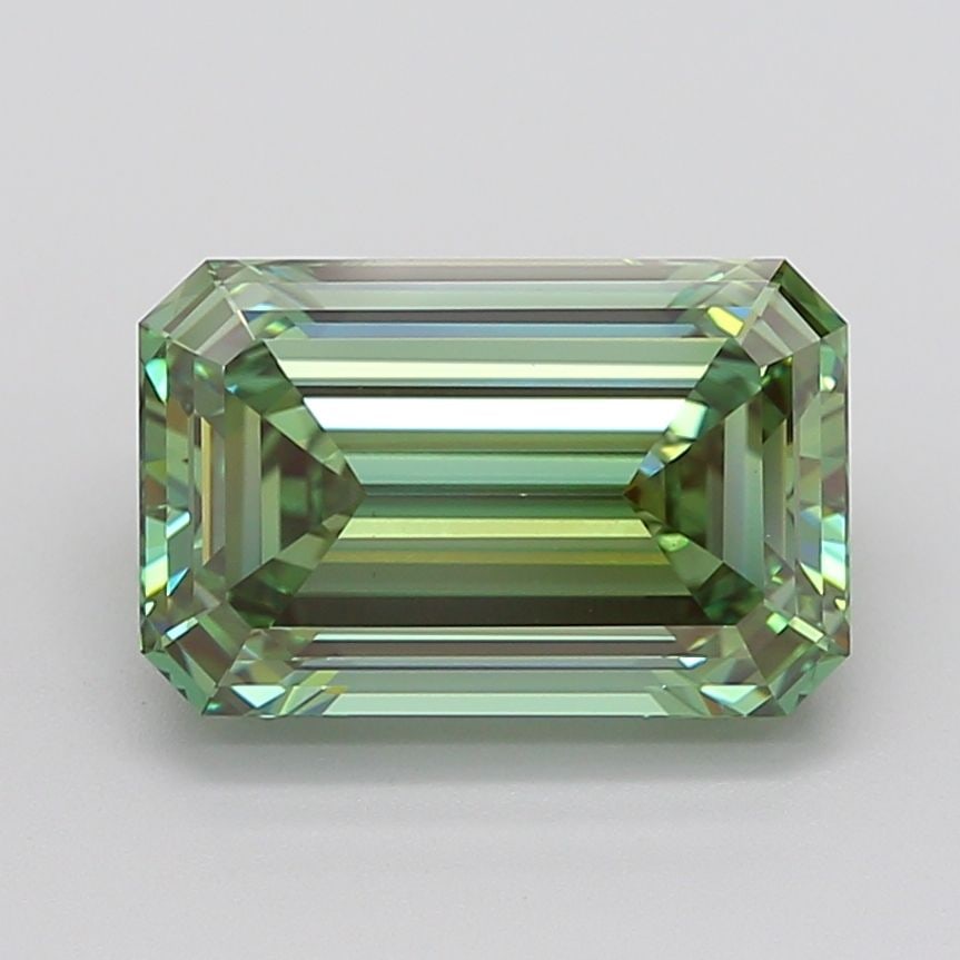 Loose Diamond - EMERALD 6.53ct Fancy Vivid Green VS1: Loose Diamond - EMERALD 6.53ct Fancy Vivid Green VS1 Source: This is a real non-mined Diamond that has been grown in a lab Shape: EMERALD Carats: 6.53 Color: Fancy Vivid Green Certification: IGI Video
