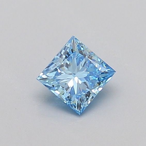 Loose Diamond - PRINCESS 0.32ct Fancy Vivid Blue VVS2: Loose Diamond - PRINCESS 0.32ct Fancy Vivid Blue VVS2 Source: This is a real non-mined Diamond that has been grown in a lab Shape: PRINCESS Carats: 0.32 Color: Fancy Vivid Blue Certification: IGI Vide