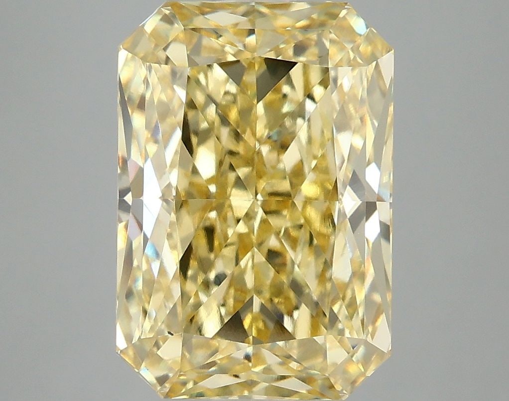 Loose Diamond - RADIANT 5.1ct Fancy Vivid Yellow VS1: Loose Diamond - RADIANT 5.1ct Fancy Vivid Yellow VS1 Source: This is a real non-mined Diamond that has been grown in a lab Shape: RADIANT Carats: 5.1 Color: Fancy Vivid Yellow Certification: IGI Video