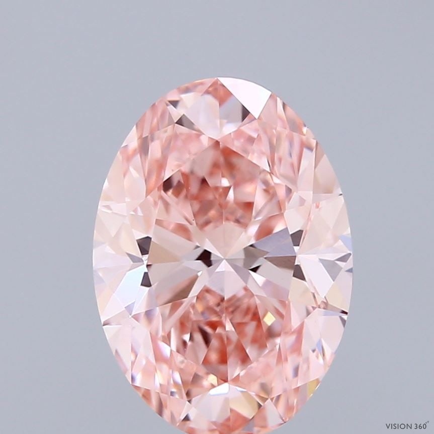 Loose Diamond - OVAL 3.03ct Fancy Vivid Pink VVS2: Loose Diamond - OVAL 3.03ct Fancy Vivid Pink VVS2 Source: This is a real non-mined Diamond that has been grown in a lab Shape: OVAL Carats: 3.03 Color: Fancy Vivid Pink Certification: IGI Video: