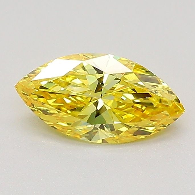 Loose Diamond - MARQUISE 0.58ct Fancy Vivid Yellow VS1: Loose Diamond - MARQUISE 0.58ct Fancy Vivid Yellow VS1 Source: This is a real non-mined Diamond that has been grown in a lab Shape: MARQUISE Carats: 0.58 Color: Fancy Vivid Yellow Certification: IGI V