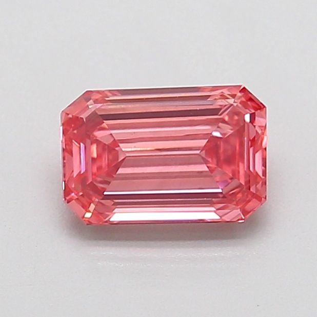 Loose Diamond - EMERALD 0.89ct Fancy Vivid Pink VS1: Loose Diamond - EMERALD 0.89ct Fancy Vivid Pink VS1 Source: This is a real non-mined Diamond that has been grown in a lab Shape: EMERALD Carats: 0.89 Color: Fancy Vivid Pink Certification: IGI Video: