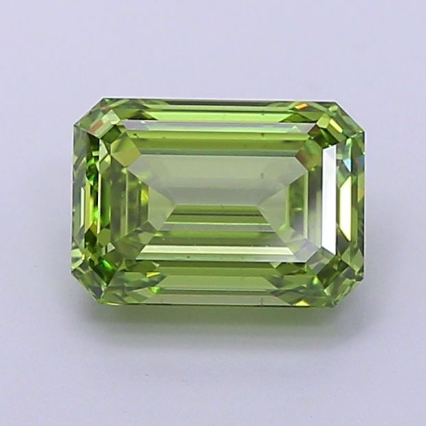 Loose Diamond - EMERALD 1.83ct Fancy Vivid Green VS1: Loose Diamond - EMERALD 1.83ct Fancy Vivid Green VS1 Source: This is a real non-mined Diamond that has been grown in a lab Shape: EMERALD Carats: 1.83 Color: Fancy Vivid Green Certification: IGI Video