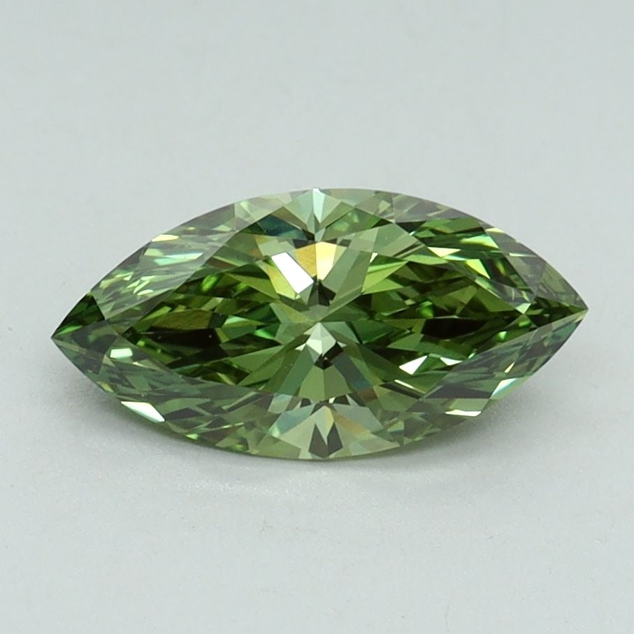 Loose Diamond - MARQUISE 1.0ct Fancy Vivid Green VS1: Loose Diamond - MARQUISE 1.0ct Fancy Vivid Green VS1 Source: This is a real non-mined Diamond that has been grown in a lab Shape: MARQUISE Carats: 1.0 Color: Fancy Vivid Green Certification: IGI Video