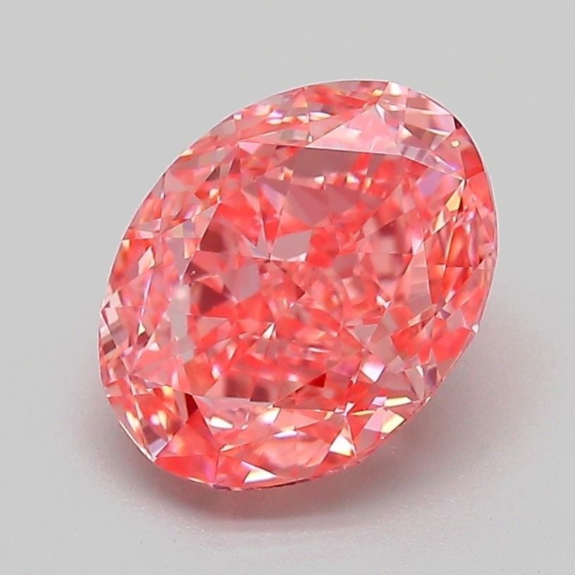 Loose Diamond - OVAL 2.25ct Fancy Vivid Pink VVS2: Loose Diamond - OVAL 2.25ct Fancy Vivid Pink VVS2 Source: This is a real non-mined Diamond that has been grown in a lab Shape: OVAL Carats: 2.25 Color: Fancy Vivid Pink Certification: IGI Video: