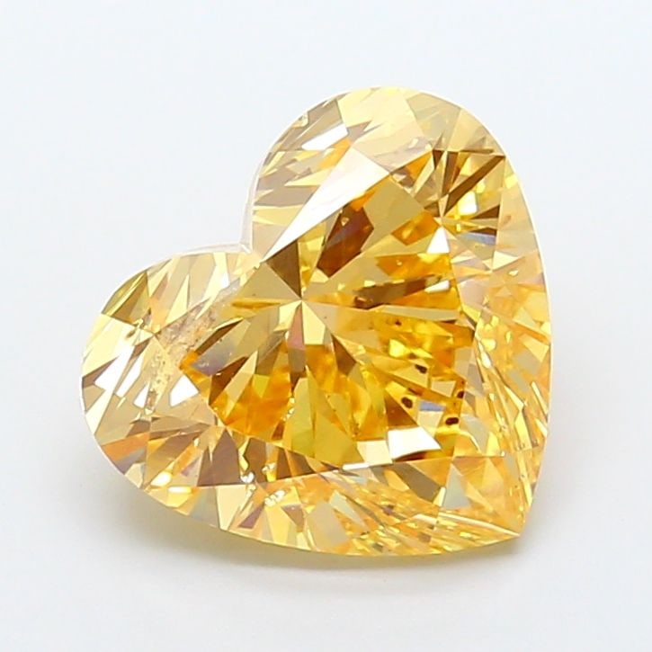 Loose Diamond - HEART 7.09ct Fancy Intense Brownish Yellow SI1: Loose Diamond - HEART 7.09ct Fancy Intense Brownish Yellow SI1 Source: This is a real non-mined Diamond that has been grown in a lab Shape: HEART Carats: 7.09 Color: Fancy Intense Brownish Yellow Cert