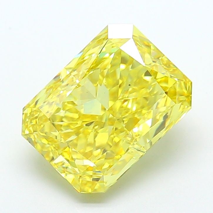 Loose Diamond - RADIANT 5.03ct Fancy Vivid Yellow VS2: Loose Diamond - RADIANT 5.03ct Fancy Vivid Yellow VS2 Source: This is a real non-mined Diamond that has been grown in a lab Shape: RADIANT Carats: 5.03 Color: Fancy Vivid Yellow Certification: IGI Vid