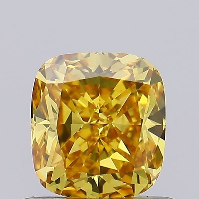 Loose Diamond - CUSHION MODIFIED 0.73ct Fancy Vivid Yellow VVS2: Loose Diamond - CUSHION MODIFIED 0.73ct Fancy Vivid Yellow VVS2 Source: This is a real non-mined Diamond that has been grown in a lab Shape: CUSHION MODIFIED Carats: 0.73 Color: Fancy Vivid Yellow Cer
