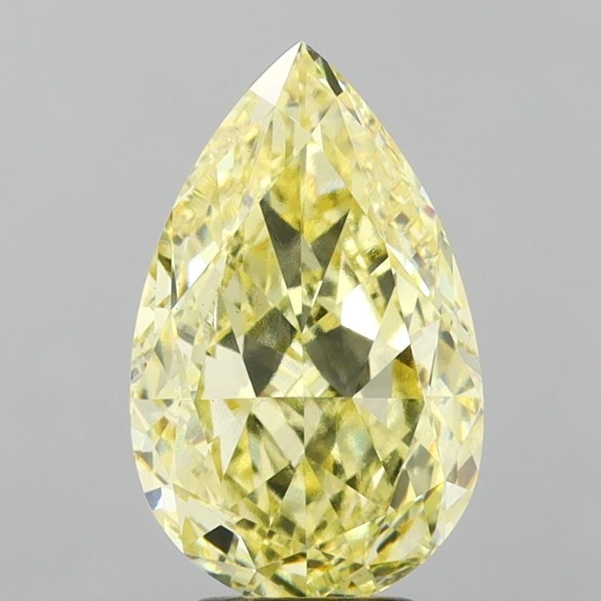 Loose Diamond - PEAR 5.03ct Fancy Yellow VS1: Loose Diamond - PEAR 5.03ct Fancy Yellow VS1 Source: This is a real non-mined Diamond that has been grown in a lab Shape: PEAR Carats: 5.03 Color: Fancy Yellow Certification: IGI Video:
