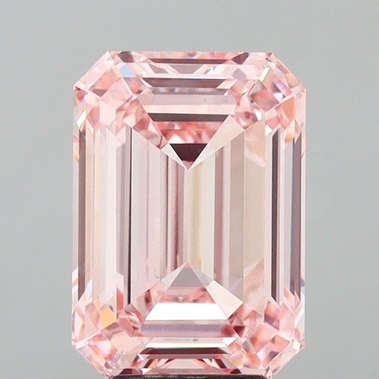 Loose Diamond - EMERALD 5.06ct Fancy Intense Pink VS1: Loose Diamond - EMERALD 5.06ct Fancy Intense Pink VS1 Source: This is a real non-mined Diamond that has been grown in a lab Shape: EMERALD Carats: 5.06 Color: Fancy Intense Pink Certification: IGI Vid