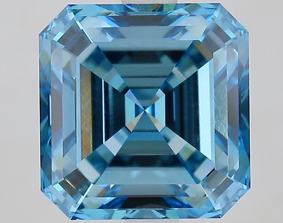 Loose Diamond - ASSCHER 3.61ct Fancy Vivid Blue VS1: Loose Diamond - ASSCHER 3.61ct Fancy Vivid Blue VS1 Source: This is a real non-mined Diamond that has been grown in a lab Shape: ASSCHER Carats: 3.61 Color: Fancy Vivid Blue Certification: IGI Video: