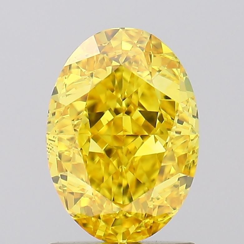 Loose Diamond - OVAL 1.57ct Fancy Vivid Yellow VVS1: Loose Diamond - OVAL 1.57ct Fancy Vivid Yellow VVS1 Source: This is a real non-mined Diamond that has been grown in a lab Shape: OVAL Carats: 1.57 Color: Fancy Vivid Yellow Certification: IGI Video: