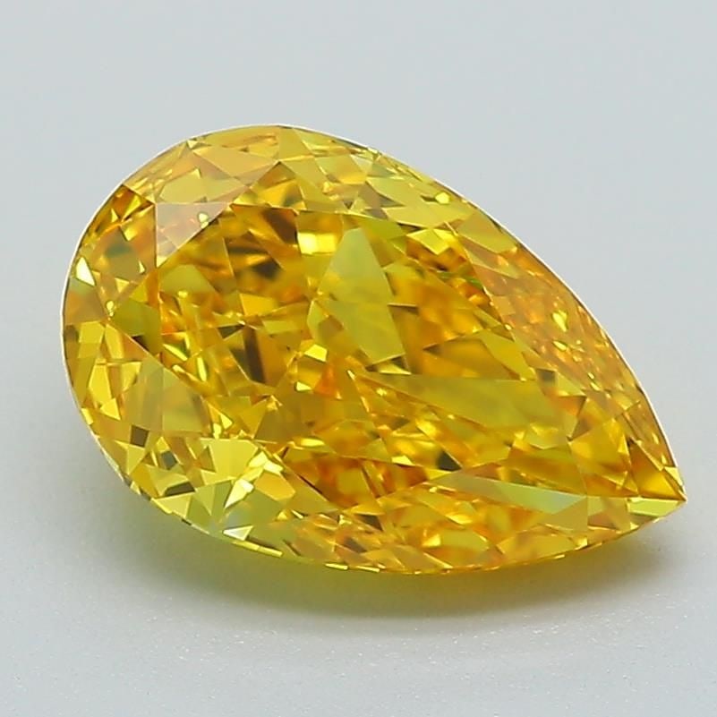 Loose Diamond - PEAR 2.15ct Fancy Vivid Yellow IF: Loose Diamond - PEAR 2.15ct Fancy Vivid Yellow IF Source: This is a real non-mined Diamond that has been grown in a lab Shape: PEAR Carats: 2.15 Color: Fancy Vivid Yellow Certification: IGI Video: