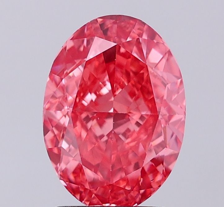 Loose Diamond - OVAL 2.86ct Fancy Vivid Pink VS1: Loose Diamond - OVAL 2.86ct Fancy Vivid Pink VS1 Source: This is a real non-mined Diamond that has been grown in a lab Shape: OVAL Carats: 2.86 Color: Fancy Vivid Pink Certification: IGI Video: