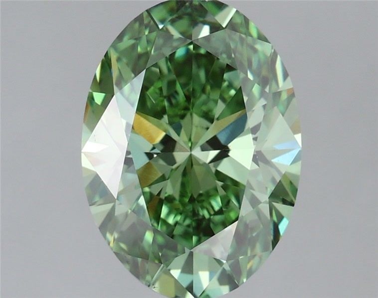 Loose Diamond - OVAL 3.01ct Fancy Vivid Green VS2: Loose Diamond - OVAL 3.01ct Fancy Vivid Green VS2 Source: This is a real non-mined Diamond that has been grown in a lab Shape: OVAL Carats: 3.01 Color: Fancy Vivid Green Certification: IGI Video: