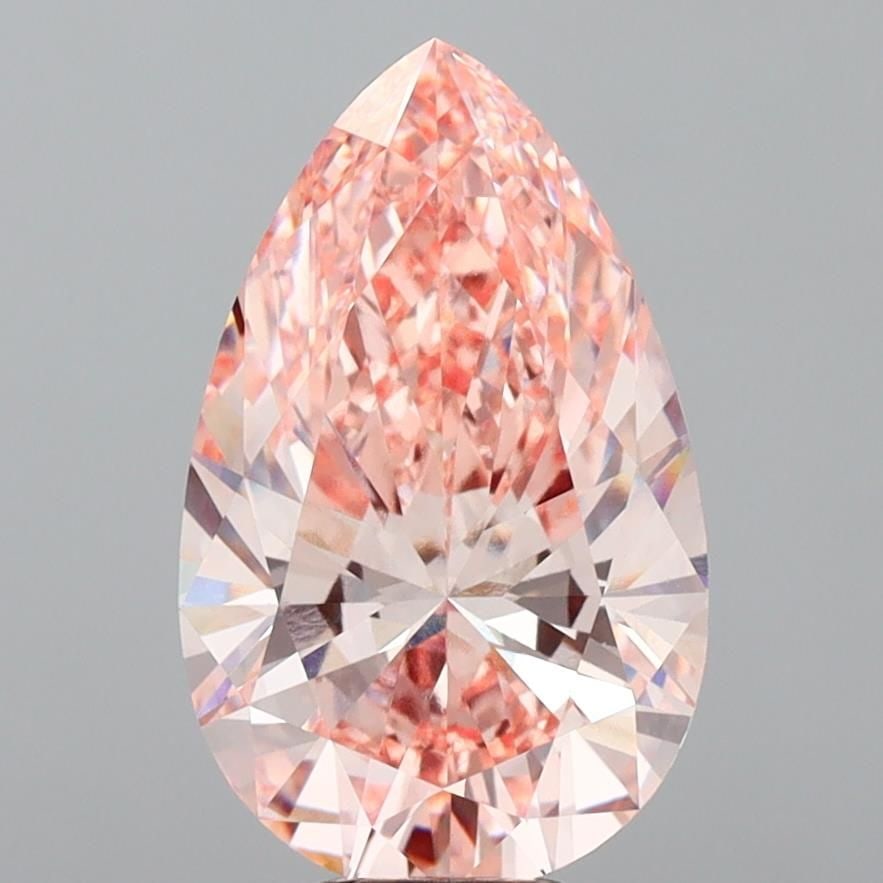 Loose Diamond - PEAR 8.02ct Fancy Intense Pink VVS2: Loose Diamond - PEAR 8.02ct Fancy Intense Pink VVS2 Source: This is a real non-mined Diamond that has been grown in a lab Shape: PEAR Carats: 8.02 Color: Fancy Intense Pink Certification: IGI Video: