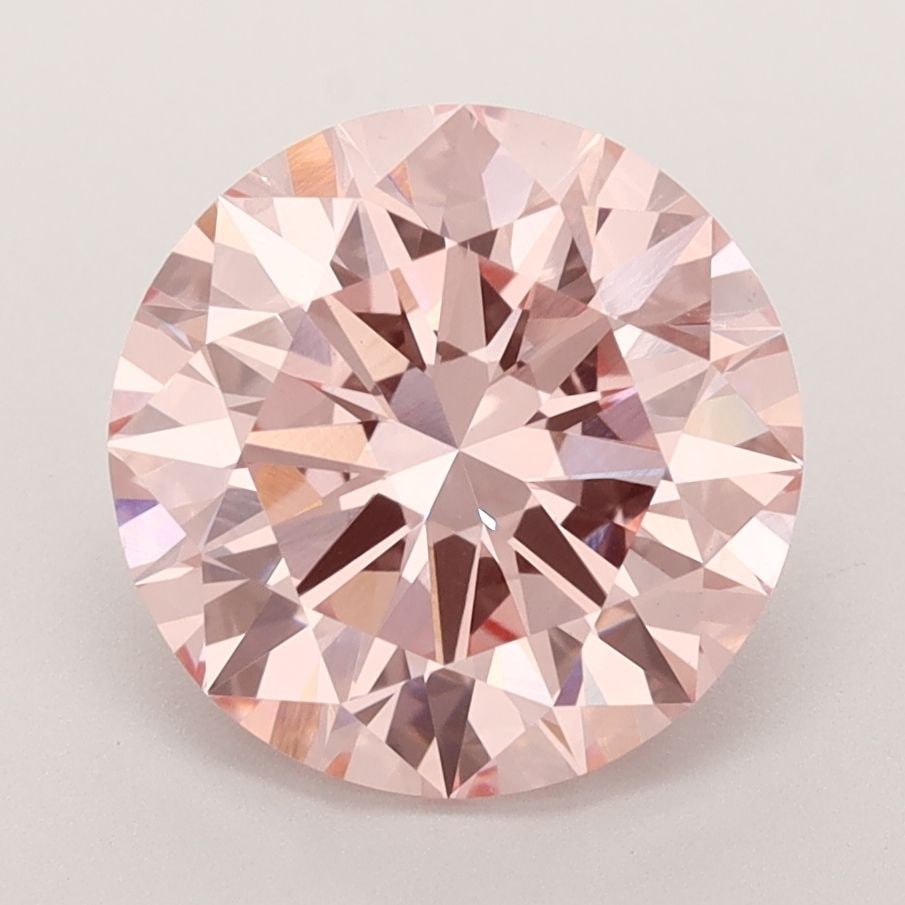 Loose Diamond - ROUND 3.5ct Fancy Vivid Pink VS1: Loose Diamond - ROUND 3.5ct Fancy Vivid Pink VS1 Source: This is a real non-mined Diamond that has been grown in a lab Shape: ROUND Carats: 3.5 Color: Fancy Vivid Pink Certification: IGI Video: