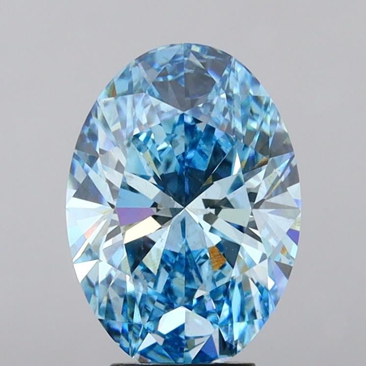 Loose Diamond - OVAL 5.03ct Fancy Vivid Blue VS2: Loose Diamond - OVAL 5.03ct Fancy Vivid Blue VS2 Source: This is a real non-mined Diamond that has been grown in a lab Shape: OVAL Carats: 5.03 Color: Fancy Vivid Blue Certification: IGI Video: