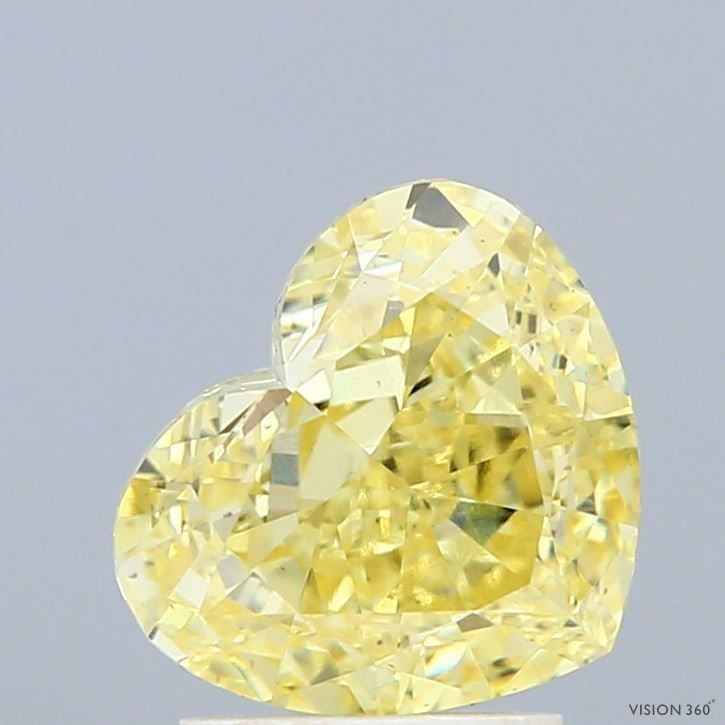 Loose Diamond - HEART 2.51ct Fancy Intense Yellow VVS2: Loose Diamond - HEART 2.51ct Fancy Intense Yellow VVS2 Source: This is a real non-mined Diamond that has been grown in a lab Shape: HEART Carats: 2.51 Color: Fancy Intense Yellow Certification: IGI Vi
