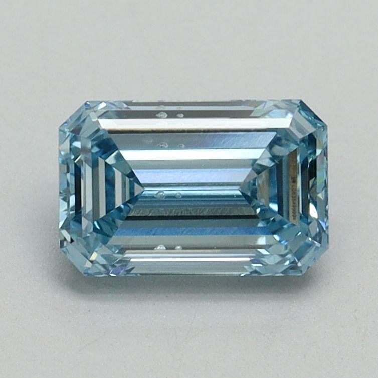 Loose Diamond - EMERALD 1.0ct Fancy Vivid Blue SI1: Loose Diamond - EMERALD 1.0ct Fancy Vivid Blue SI1 Source: This is a real non-mined Diamond that has been grown in a lab Shape: EMERALD Carats: 1.0 Color: Fancy Vivid Blue Certification: IGI Video:
