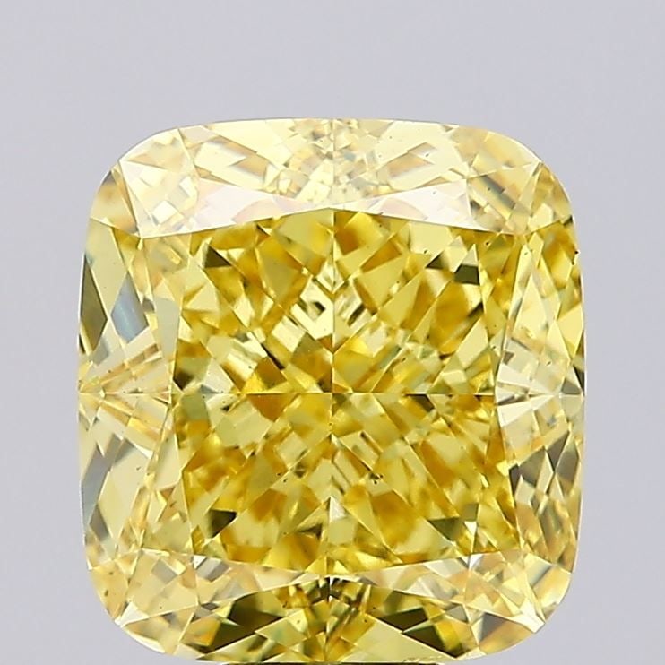 Loose Diamond - CUSHION MODIFIED 9.02ct Fancy Vivid Yellow VS2: Loose Diamond - CUSHION MODIFIED 9.02ct Fancy Vivid Yellow VS2 Source: This is a real non-mined Diamond that has been grown in a lab Shape: CUSHION MODIFIED Carats: 9.02 Color: Fancy Vivid Yellow Cert