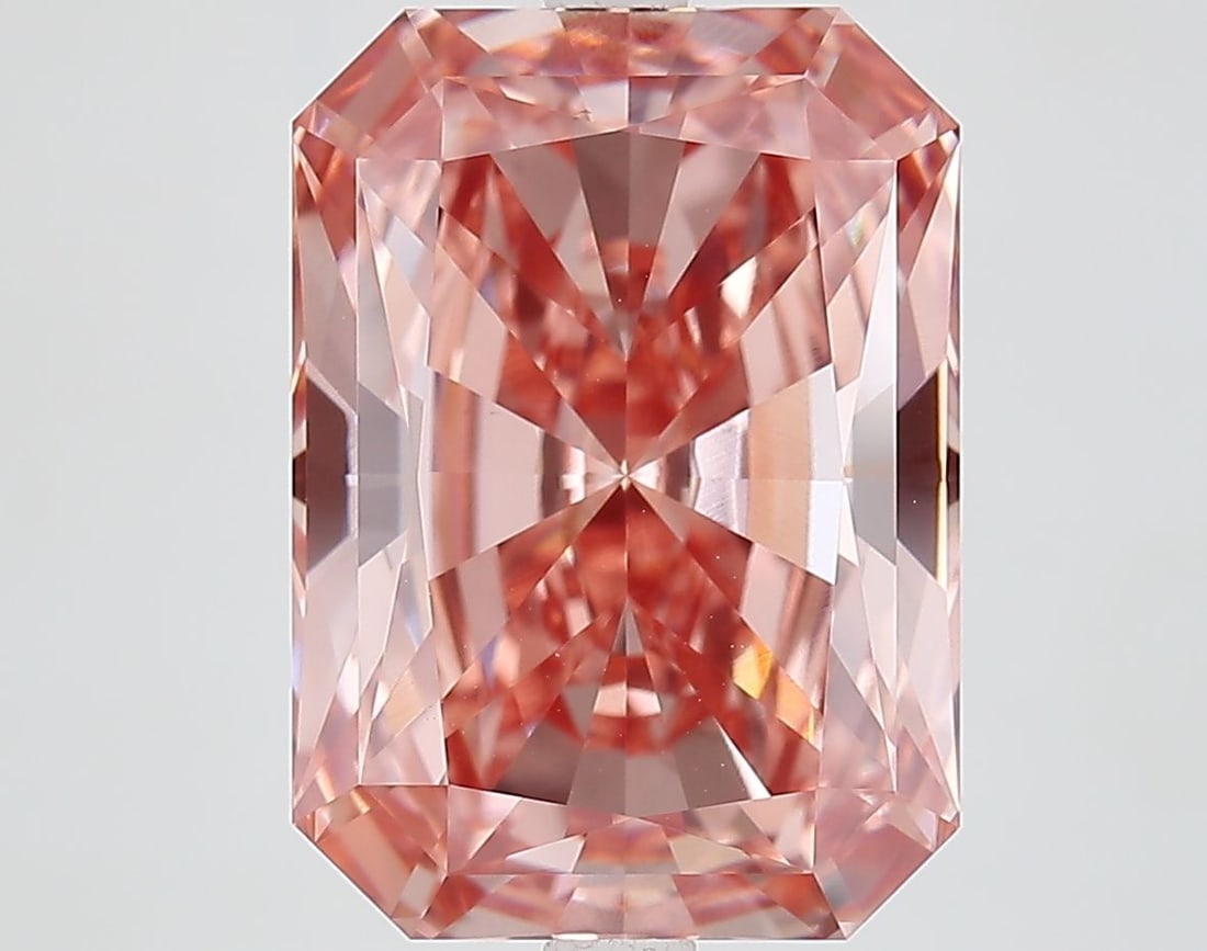 Loose Diamond - RADIANT 8.0ct Fancy Vivid Brownish Pink VS1: Loose Diamond - RADIANT 8.0ct Fancy Vivid Brownish Pink VS1 Source: This is a real non-mined Diamond that has been grown in a lab Shape: RADIANT Carats: 8.0 Color: Fancy Vivid Brownish Pink