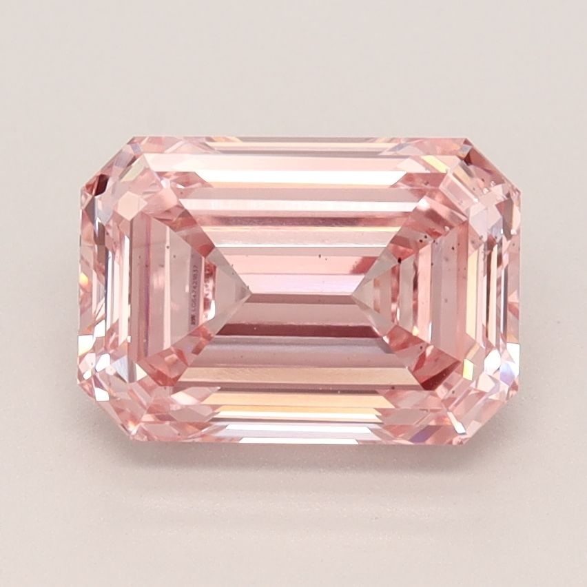 Loose Diamond - EMERALD 2.35ct Fancy Vivid Pink VS2: Loose Diamond - EMERALD 2.35ct Fancy Vivid Pink VS2 Source: This is a real non-mined Diamond that has been grown in a lab Shape: EMERALD Carats: 2.35 Color: Fancy Vivid Pink Certification: IGI Video: