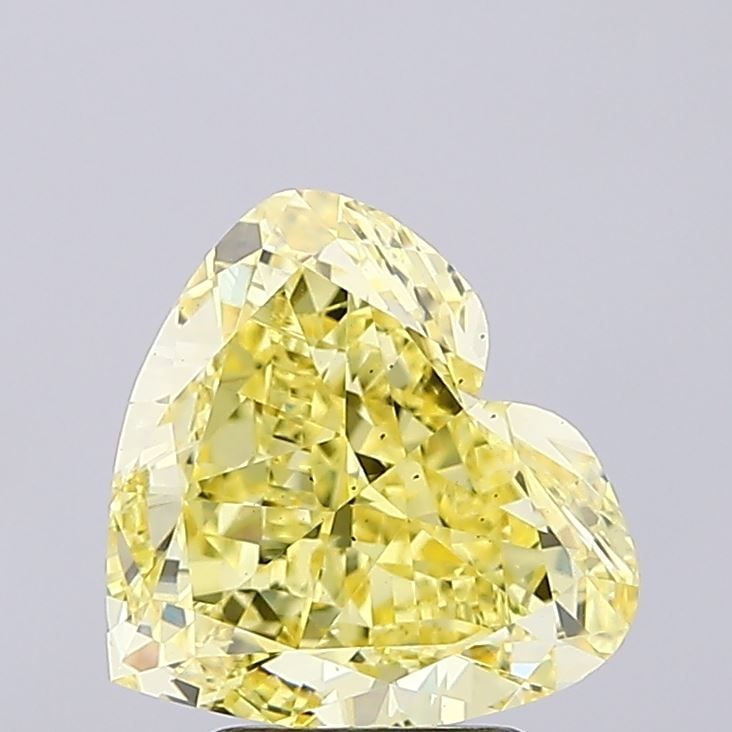 Loose Diamond - HEART 4.02ct Fancy Intense Yellow VS2: Loose Diamond - HEART 4.02ct Fancy Intense Yellow VS2 Source: This is a real non-mined Diamond that has been grown in a lab Shape: HEART Carats: 4.02 Color: Fancy Intense Yellow Certification: IGI Vid