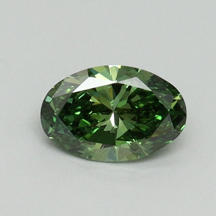 Loose Diamond - OVAL 0.44ct Fancy Vivid Green VS1: Loose Diamond - OVAL 0.44ct Fancy Vivid Green VS1 Source: This is a real non-mined Diamond that has been grown in a lab Shape: OVAL Carats: 0.44 Color: Fancy Vivid Green Certification: IGI Video: