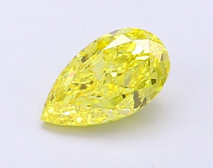 Loose Diamond - PEAR 1.02ct Fancy Vivid Yellow VVS2: Loose Diamond - PEAR 1.02ct Fancy Vivid Yellow VVS2 Source: This is a real non-mined Diamond that has been grown in a lab Shape: PEAR Carats: 1.02 Color: Fancy Vivid Yellow Certification: IGI Video: