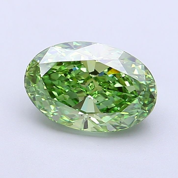 Loose Diamond - OVAL 1.81ct Fancy Vivid Green VS1: Loose Diamond - OVAL 1.81ct Fancy Vivid Green VS1 Source: This is a real non-mined Diamond that has been grown in a lab Shape: OVAL Carats: 1.81 Color: Fancy Vivid Green Certification: IGI Video:
