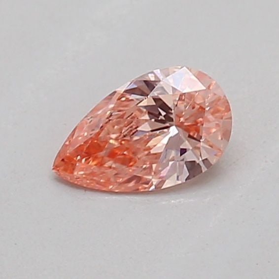 Loose Diamond - PEAR 0.16ct Fancy Vivid Brownish Pink VS1: Loose Diamond - PEAR 0.16ct Fancy Vivid Brownish Pink VS1 Source: This is a real non-mined Diamond that has been grown in a lab Shape: PEAR Carats: 0.16 Color: Fancy Vivid Brownish Pink Certification: