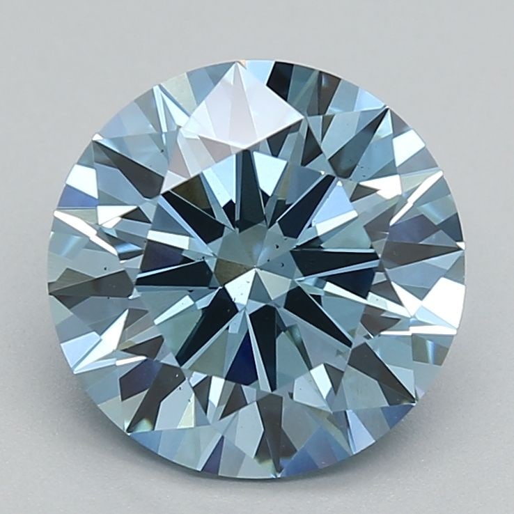 Loose Diamond - ROUND 2.0ct Fancy Vivid Blue SI1: Loose Diamond - ROUND 2.0ct Fancy Vivid Blue SI1 Source: This is a real non-mined Diamond that has been grown in a lab Shape: ROUND Carats: 2.0 Color: Fancy Vivid Blue Certification: NONE Video: